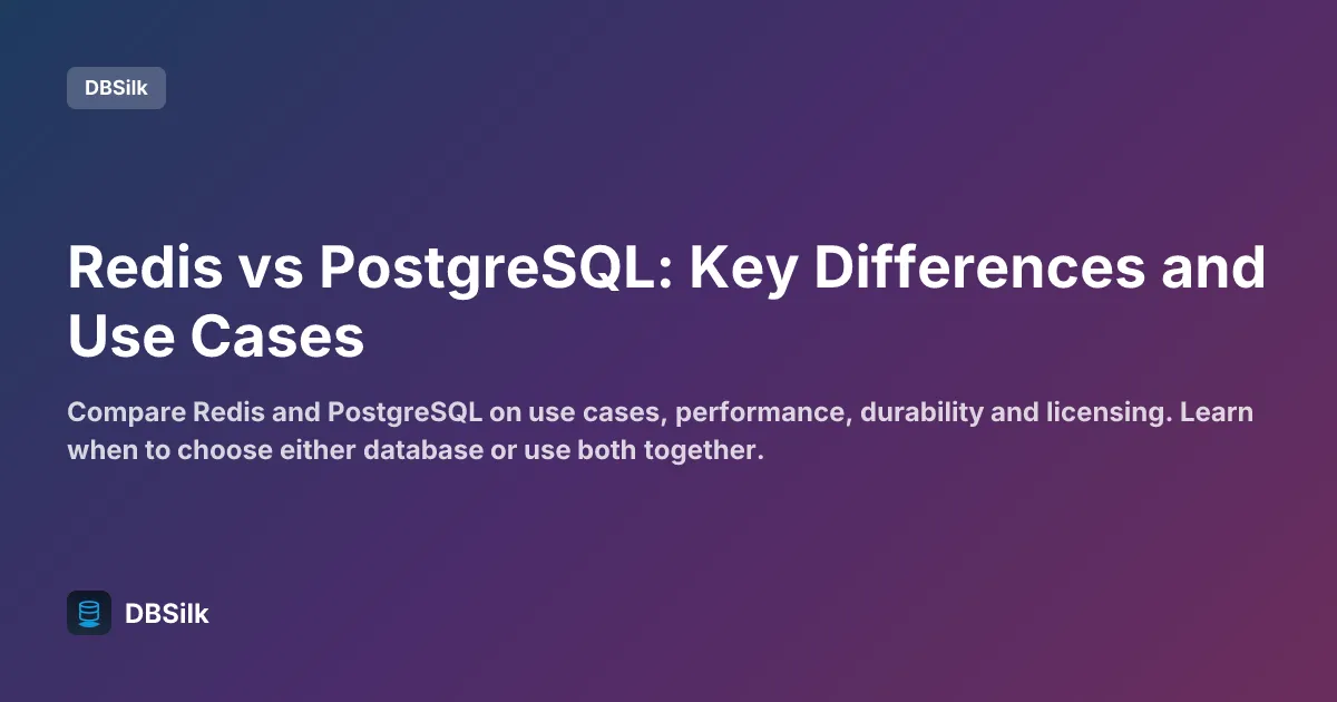 Redis vs PostgreSQL: Key Differences and Use Cases